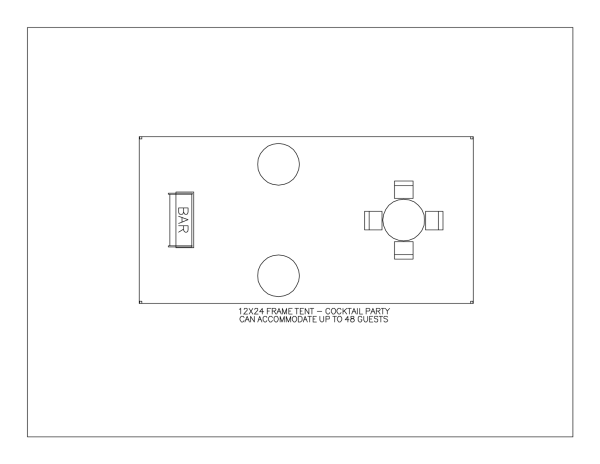 12' X 24' Frame Tent - Without Walls