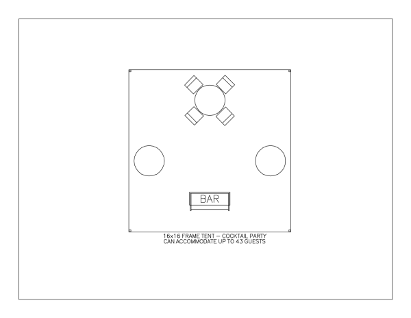16' X 16' Frame Tent - With Walls