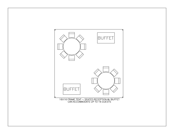 16' X 16' Frame Tent - With Walls - Image 2