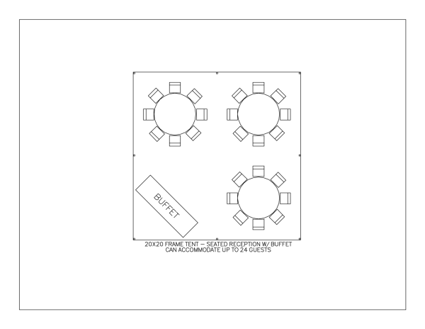 20' X 20' Frame Tent - Without Walls - Image 2