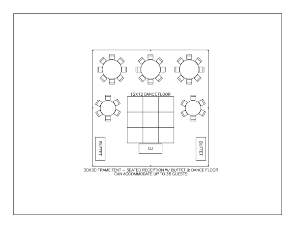 Weighted 30' X 30' Navi-trac Frame Tent-with Walls - Image 2