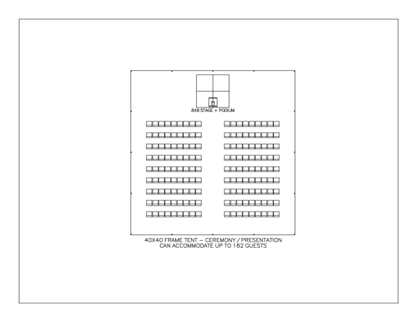 40' X 40' Navi-Trac Frame Tent - Without Walls