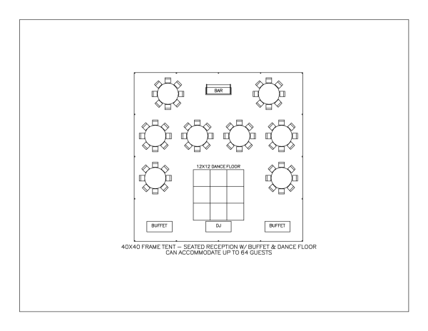 40' X 40' Navi-Trac Frame Tent - Without Walls - Image 4