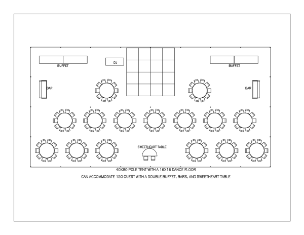 Weighted 40' X 80' Navi-trac Frame Tent-with Walls - Image 3