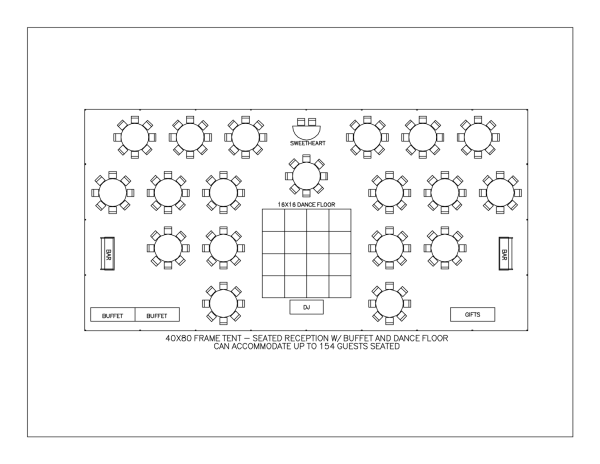 Weighted 40' X 80' Navi-trac Frame Tent-with Walls - Image 4