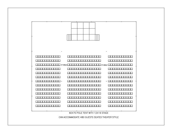 60' X 70' Pole Tent-white B/o-8' Tall-with Walls - Image 2